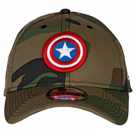 Captain America Woodland Camo New Era 9Forty Adjustable Hat